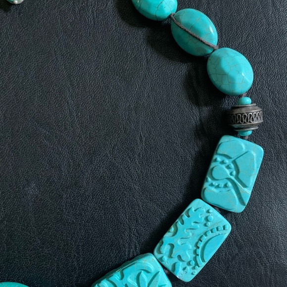 Silpada Retired Stabilized Turquoise ,Howlite Necklace - Picture 3 of 4